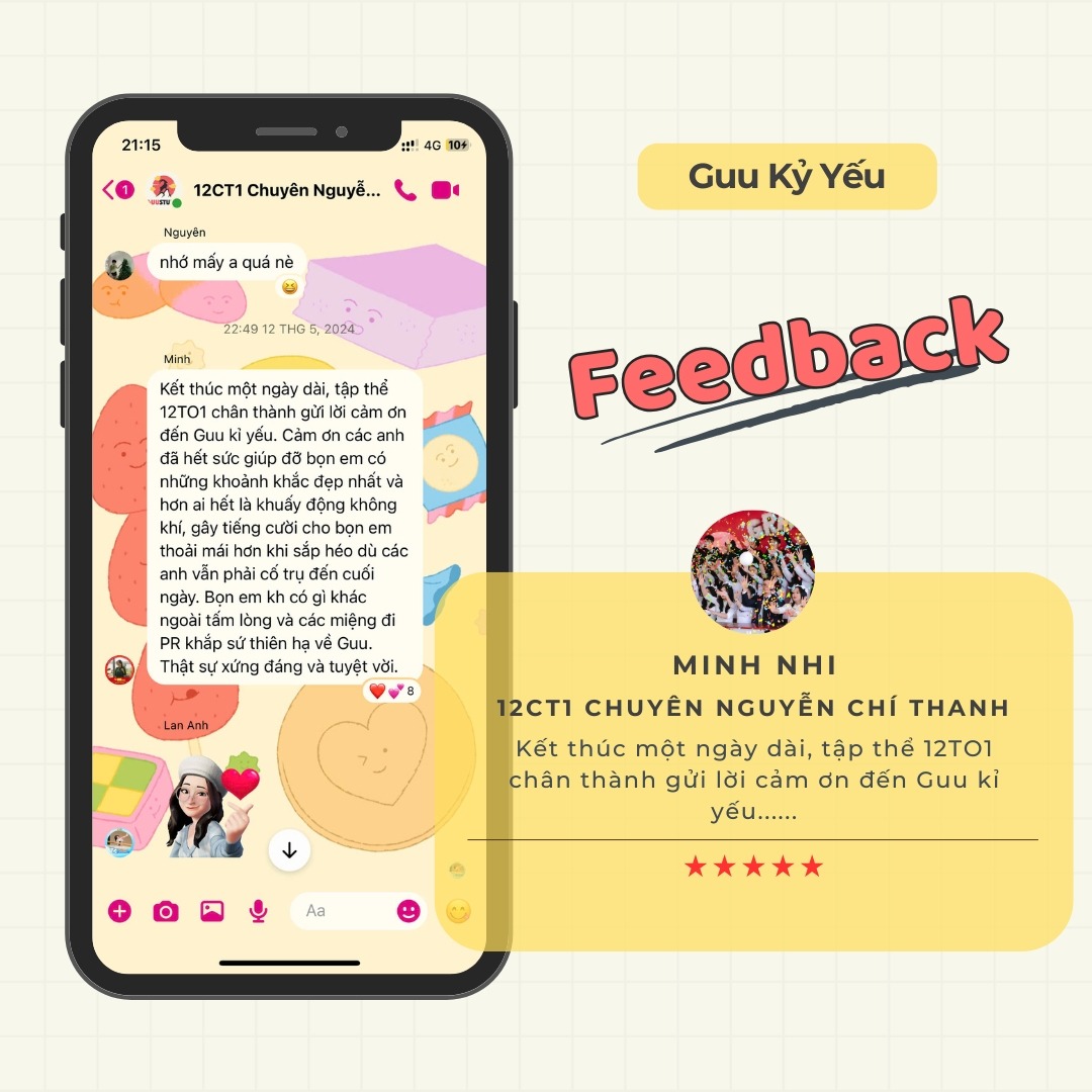 Feedback Guu Kỷ Yếu - Chụp Ảnh Kỷ Yếu BMT Toàn Quốc Sài Gòn HCM