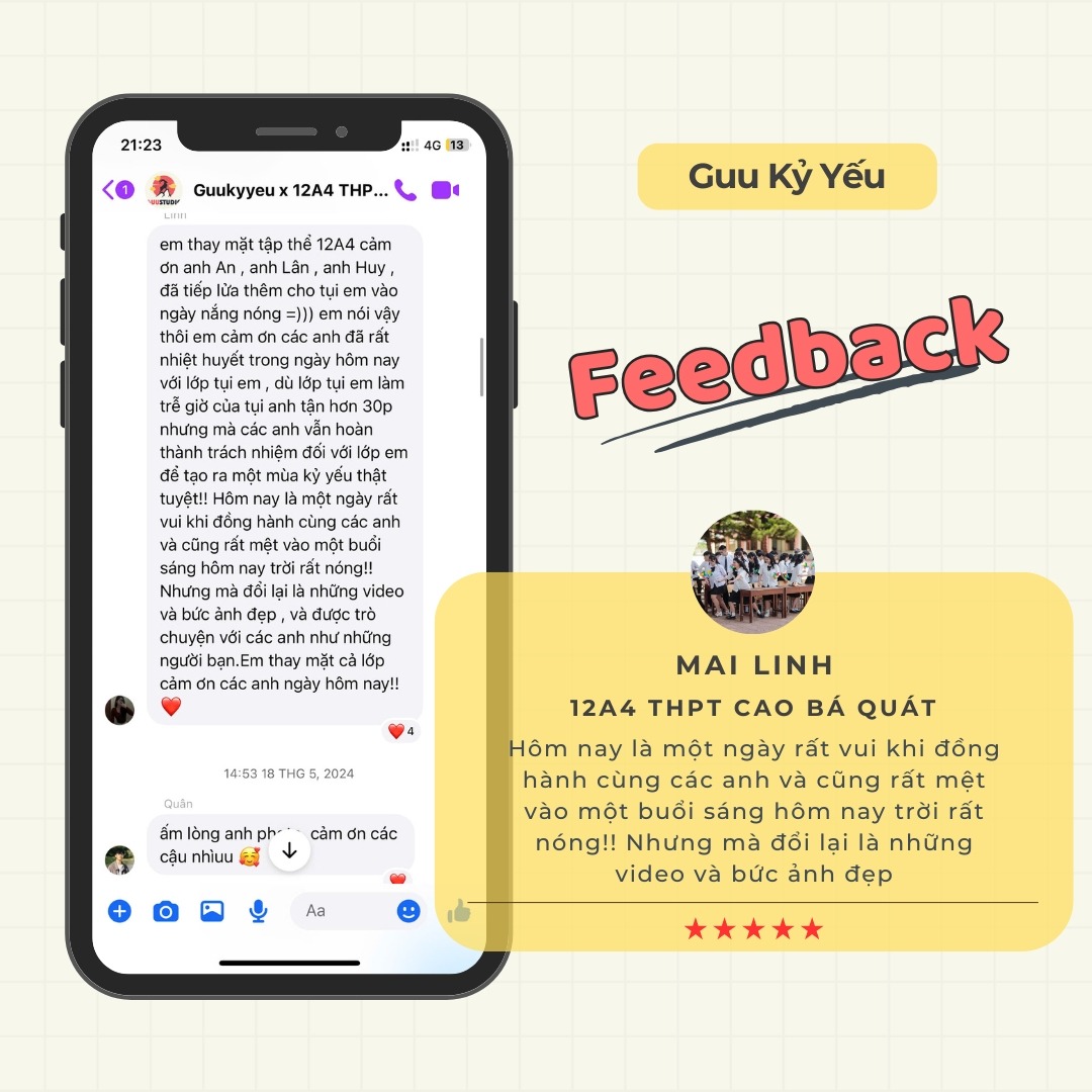 Feedback Guu Kỷ Yếu - Chụp Ảnh Kỷ Yếu BMT Toàn Quốc Sài Gòn HCM