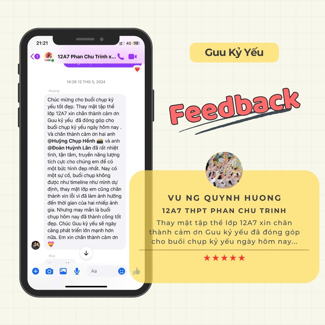 Feedback Guu Kỷ Yếu - Chụp Ảnh Kỷ Yếu BMT Toàn Quốc Sài Gòn HCM